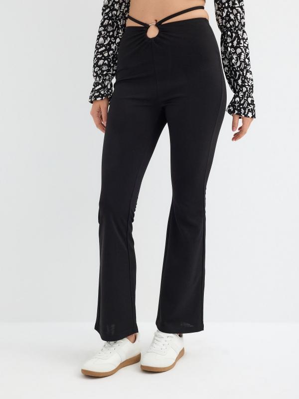 In side Pantalón flare lazada cintura ÚLTIMAS EDICIONES