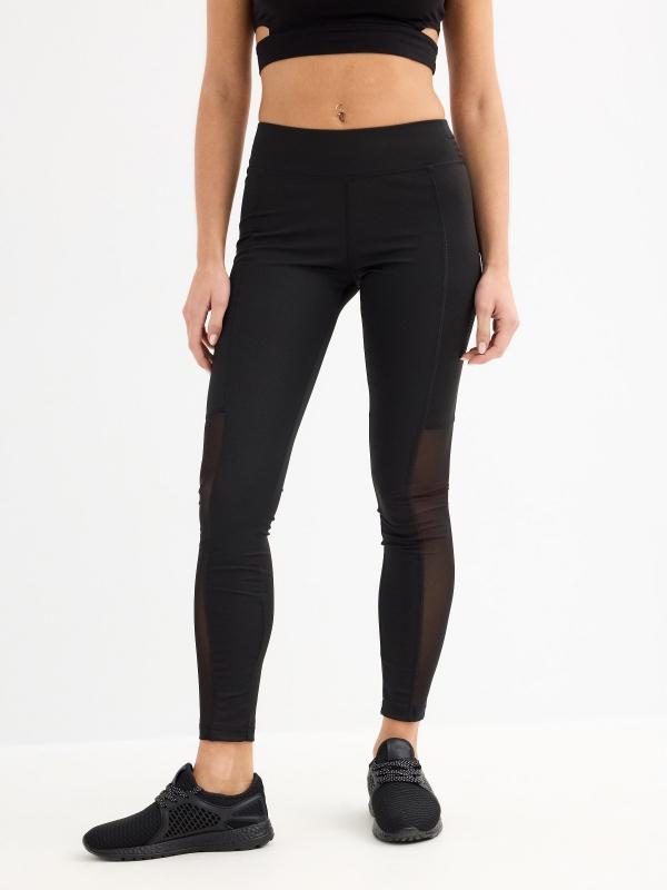 In side Leggings detalle mesh Grandes descuentos