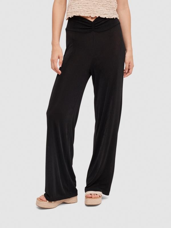 In side Pantalón culotte fruncido Liquidación