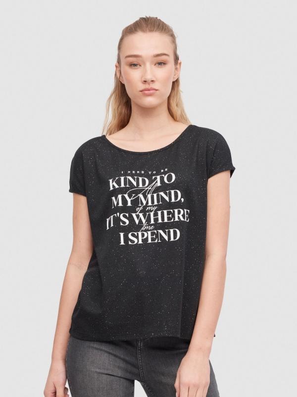 In side Camiseta oversize texto Rebajas de fin de temporada
