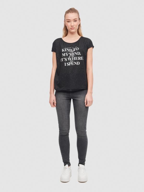 In side Camiseta oversize texto Rebajas de fin de temporada