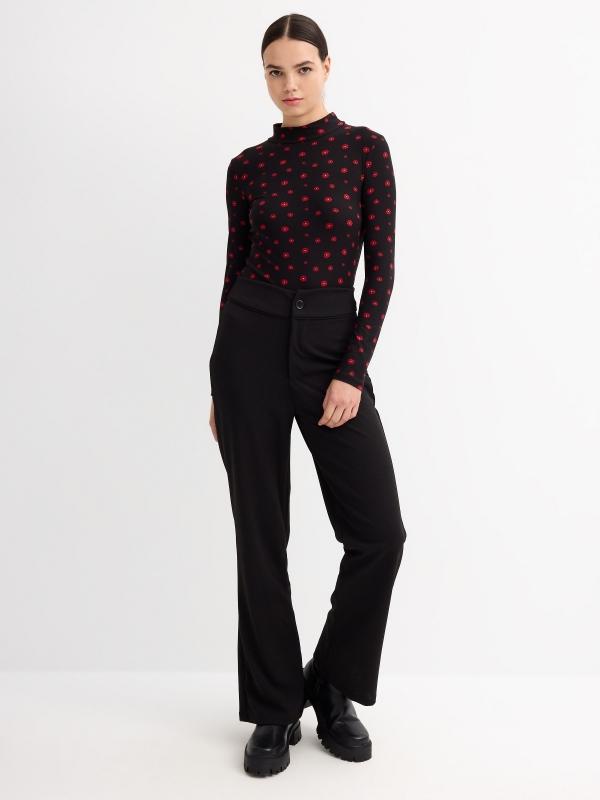 In side Camiseta slim perkins con flores En línea