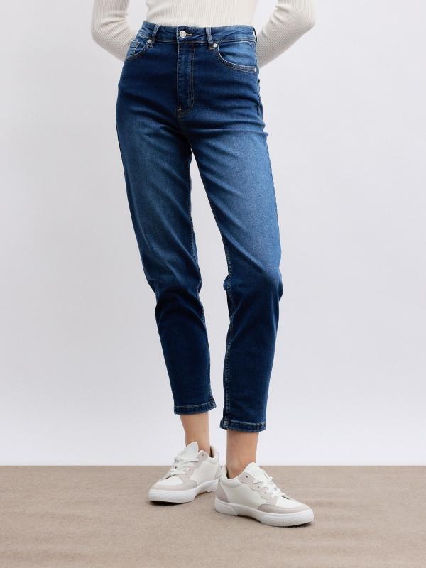 In side Jeans mom slim denim modernos Gran oferta