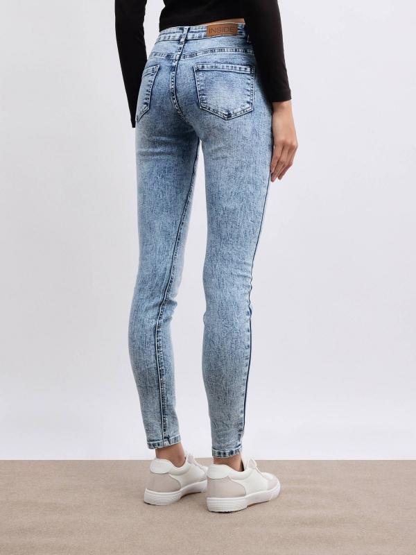 In side Jeans skinny azul claro desgastados Tienda