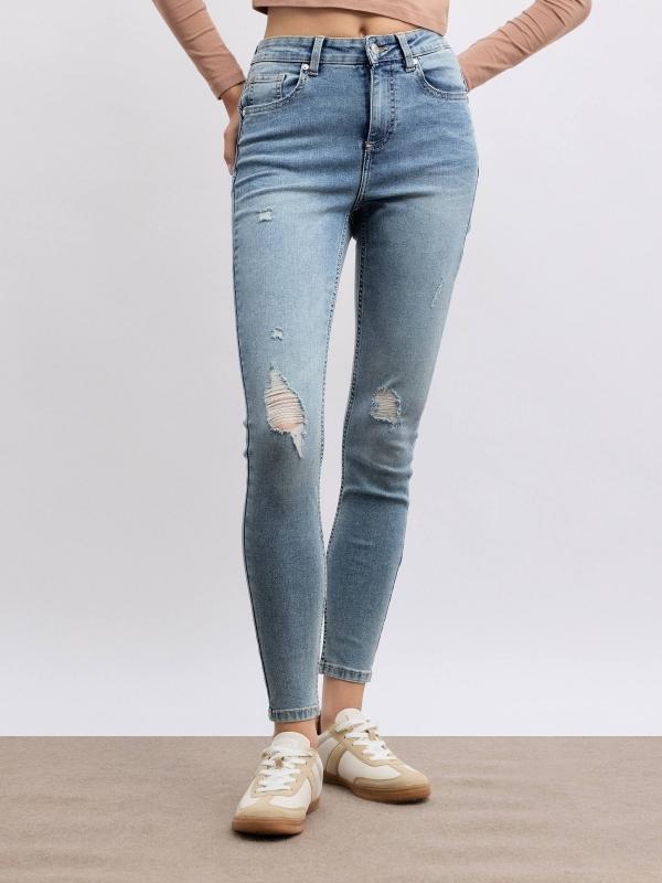 In side Jeans mid rise skinny push up Mejor oferta
