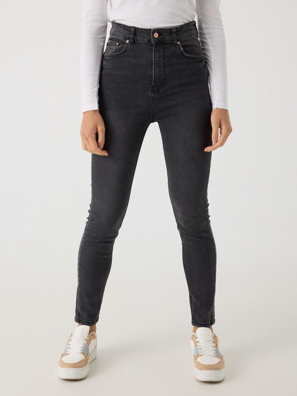 In side Jeans skinny tiro alto negro efecto lavado COMPRAR AHORA