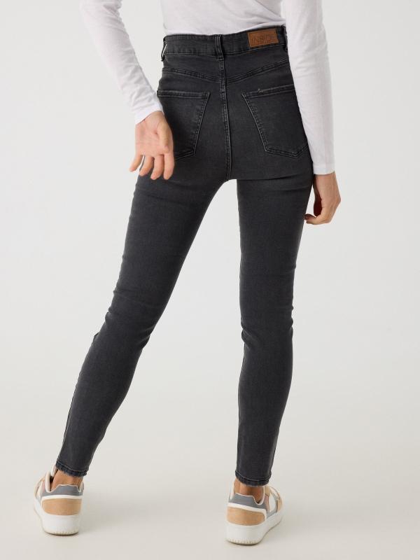 In side Jeans skinny tiro alto negro efecto lavado COMPRAR AHORA
