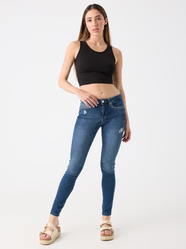 In side Jeans skinny rotos tiro medio ÚLTIMAS EDICIONES
