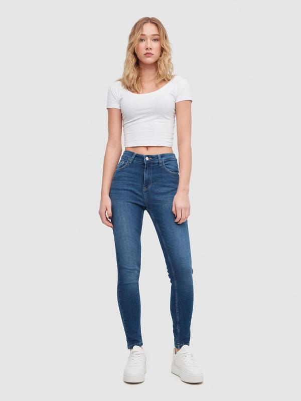 In side Jeans skinny tiro medio desgastados Últimos 2 días