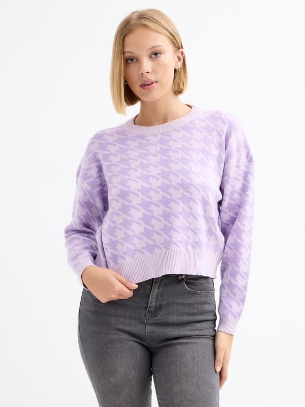 In side Jersey jacquard de pata gallo Oferta exclusiva