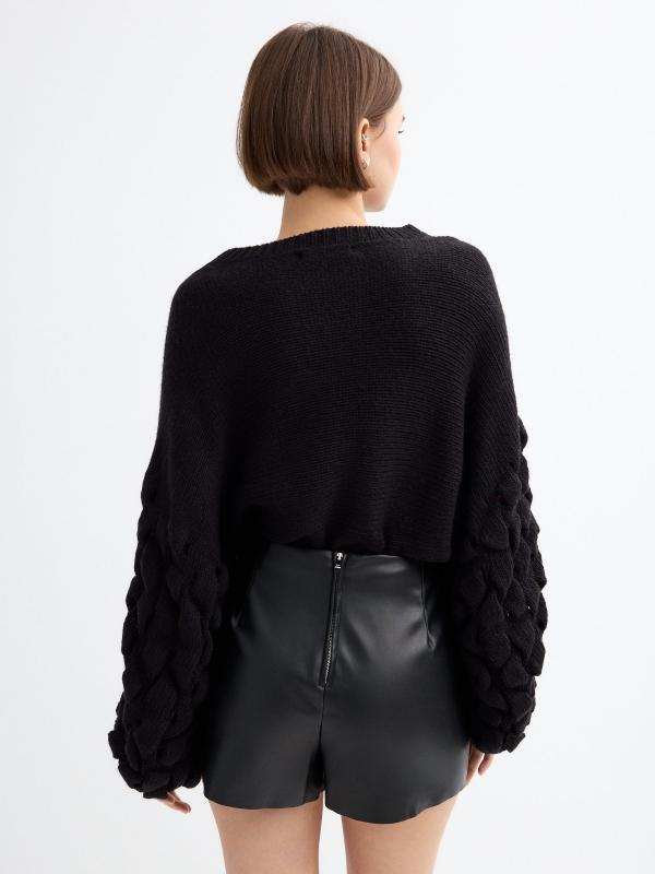 In side Jersey crop manga abullonada Ofertas de temporada