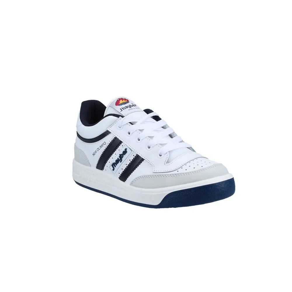 j'hayber Zapatillas de Hombre New Olimpo Blanco con detalles en Azul Marino Ofertas de temporada
