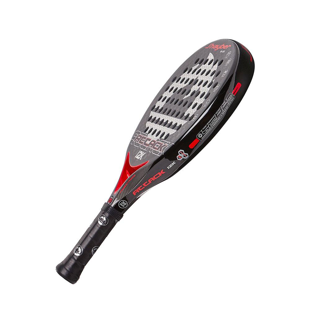 j'hayber Pala de pádel ATTACK-12K negra y plata Oferta especial