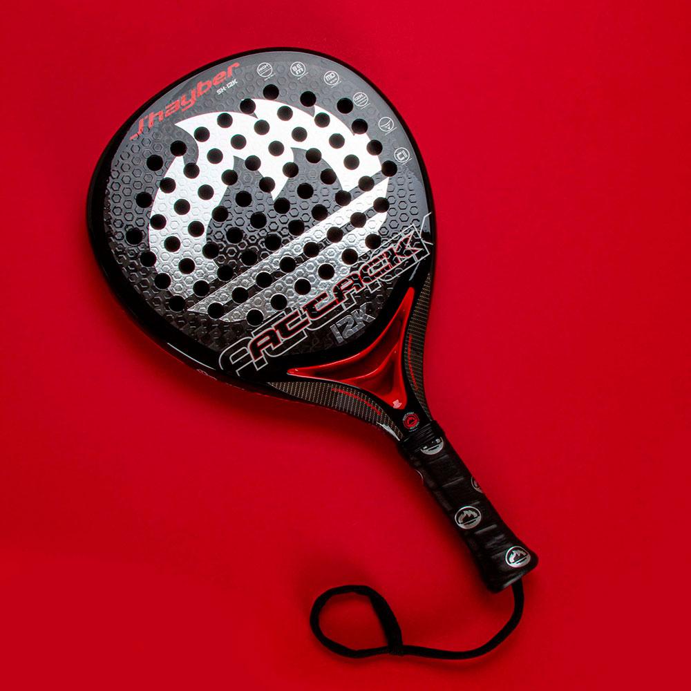 j'hayber Pala de pádel ATTACK-12K negra y plata Oferta especial