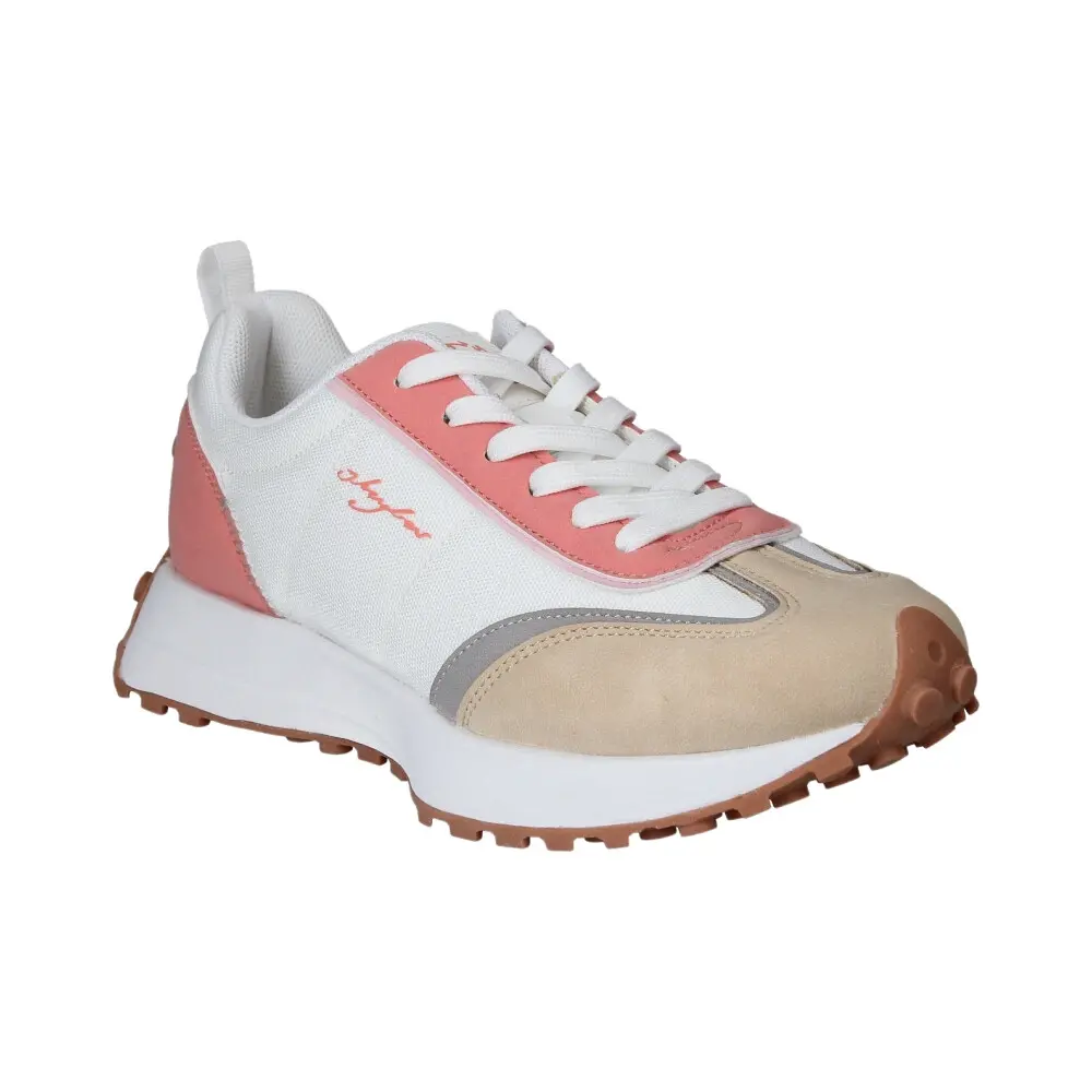j'hayber Zapatillas Casual de Mujer Chepita Blanco y Coral Envío internacional gratuito