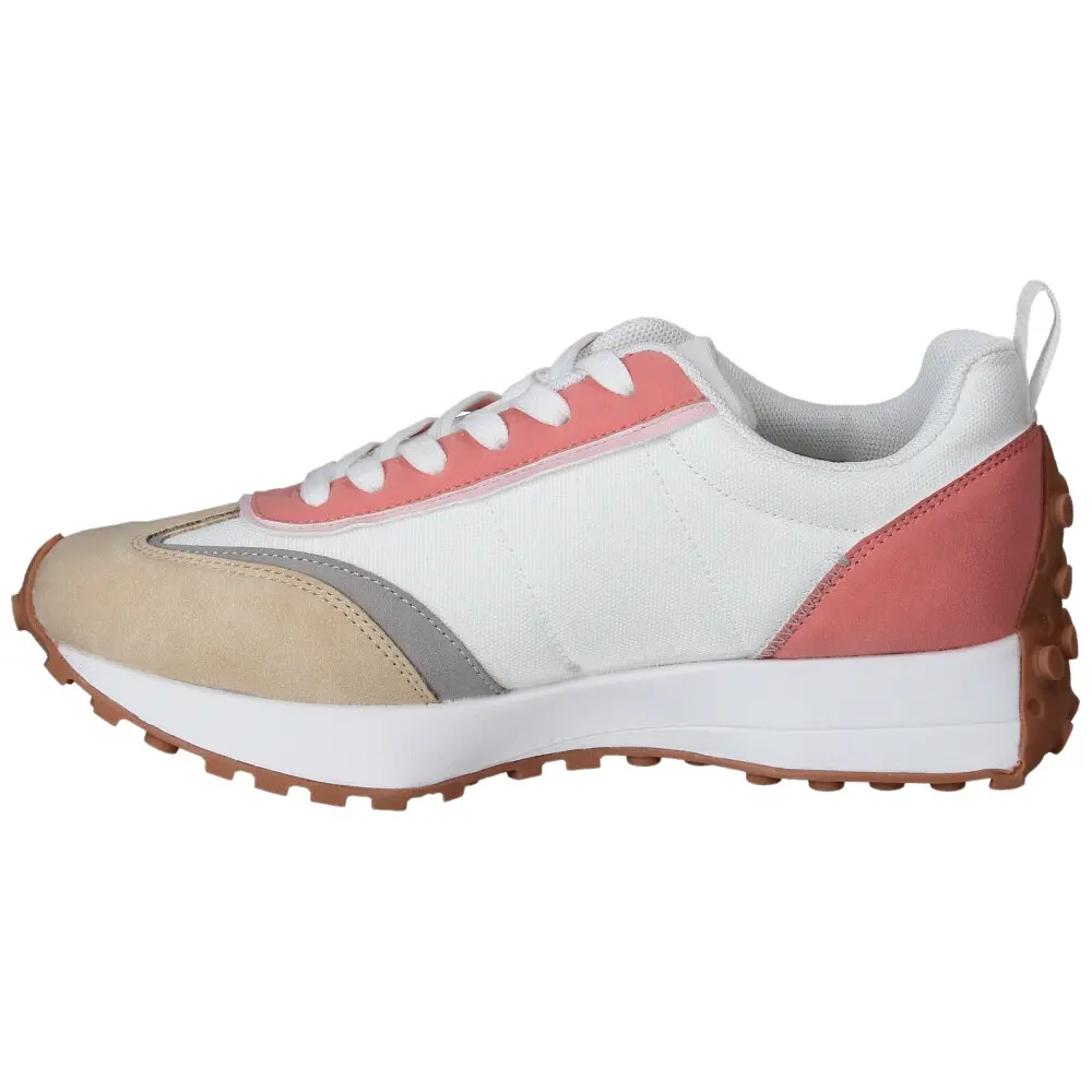 j'hayber Zapatillas Casual de Mujer Chepita Blanco y Coral Envío internacional gratuito