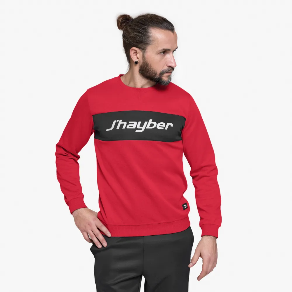 j'hayber Sudadera de hombre ESSENTIAL Rojo y Negro Tienda