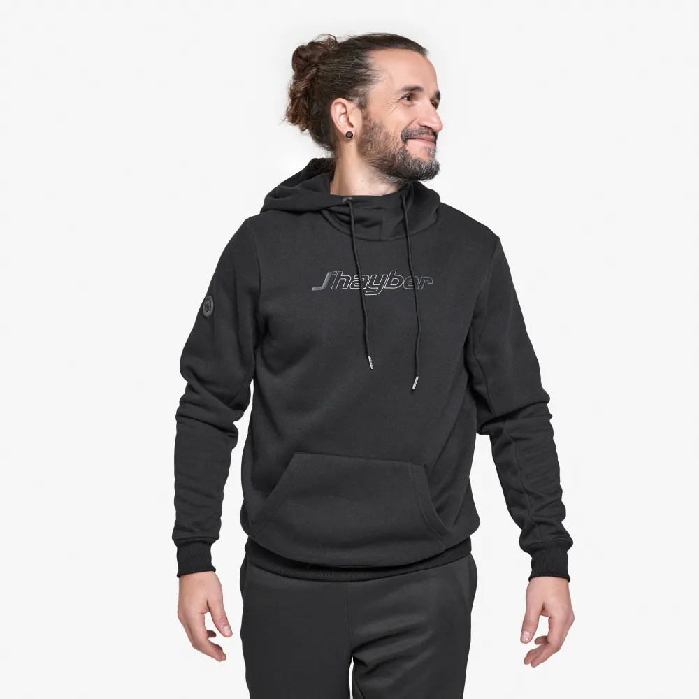 j'hayber Sudadera afelpada con capucha de hombre J'KANGAROO Negro Rebajas online