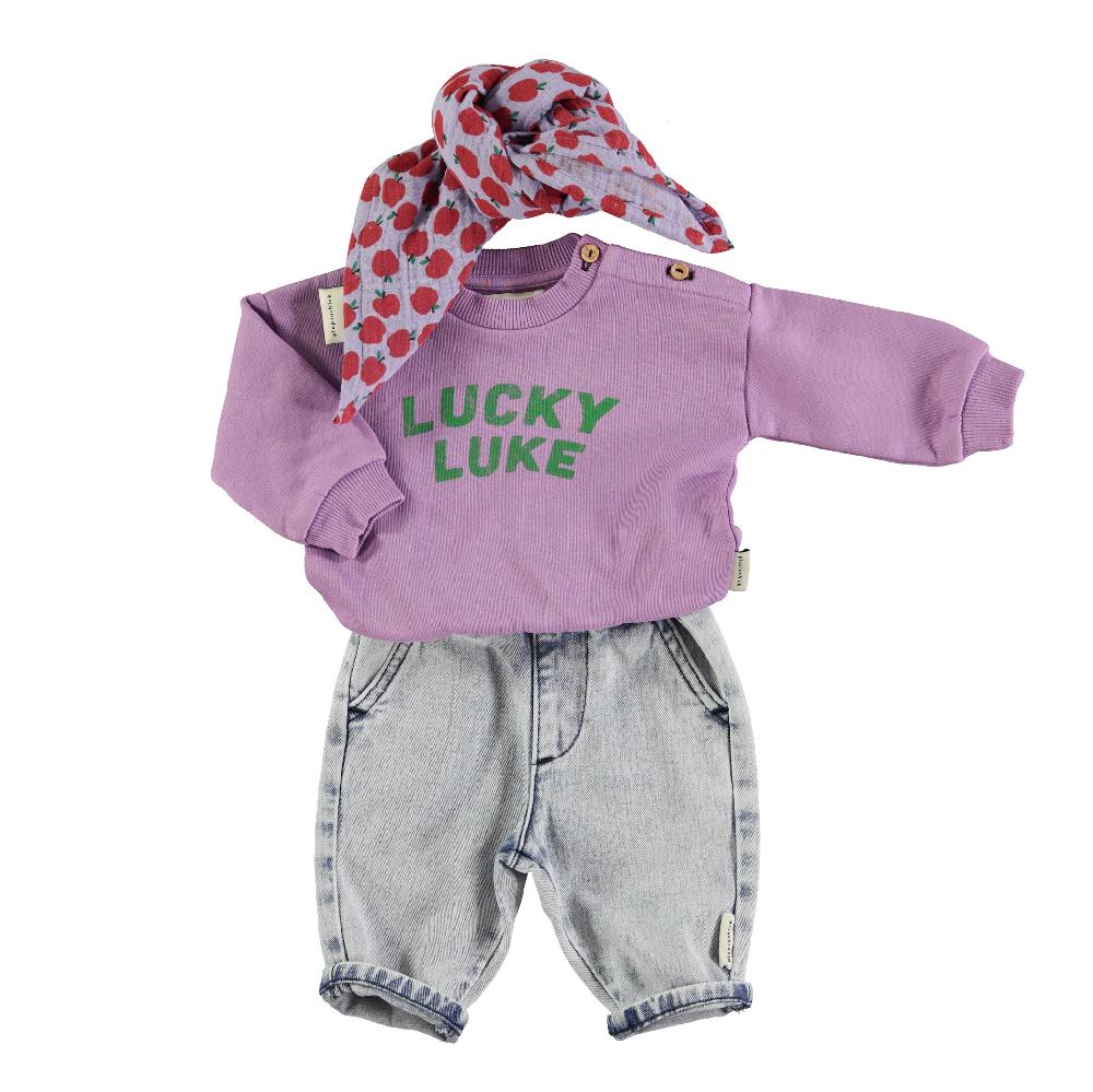 lmdi collection Sudadera de bebé malva “Lucky Luke” Piupiuchick Descuento por venta flash