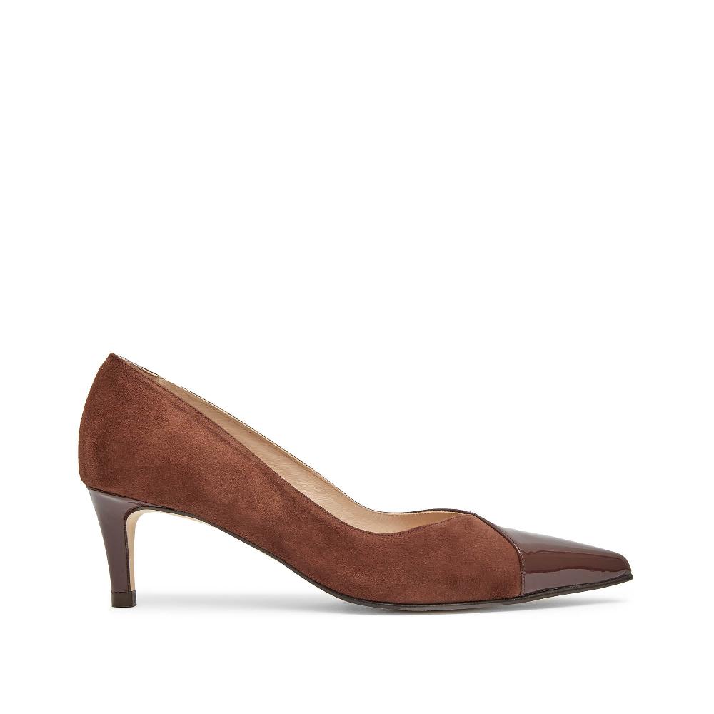 paco gil JUANA BROWN SUEDE/LIBANO PATENT
