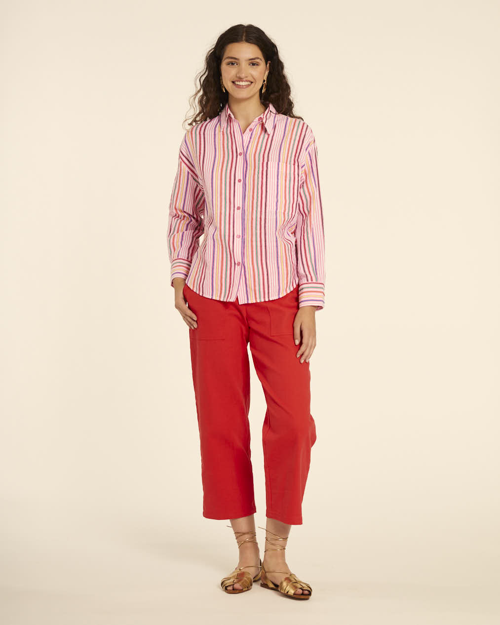 ﻿pepaloves CAMISA MANGA LARGA RAYAS PINK Últimos 3 días
