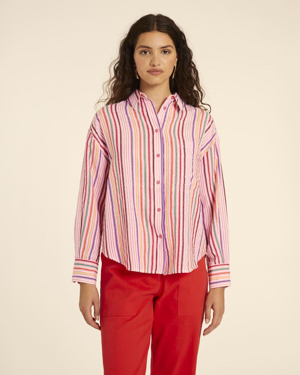 ﻿pepaloves CAMISA MANGA LARGA RAYAS PINK Últimos 3 días