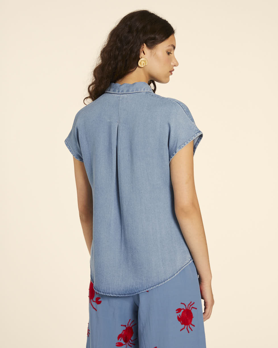 pepaloves CAMISA DENIM SIN MANGAS COMPRAR AHORA