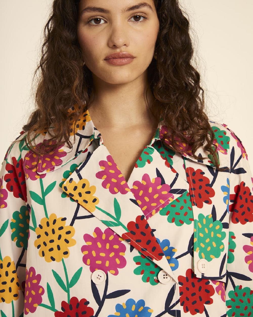 pepaloves TRENCH CORTO FLORES Tienda de fábrica