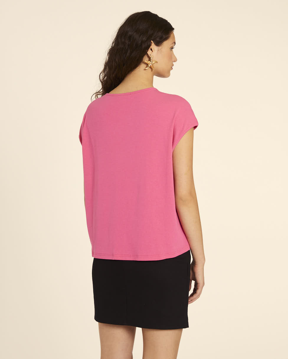 pepaloves CAMISETA AMPLIA CUELLO PICO PINK Venta caliente
