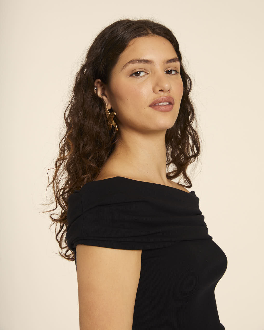 pepaloves TOP CUELLO BARDOT NEGRO Ventas relámpago