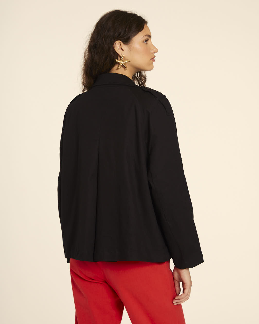 pepaloves TRENCH CORTO CANVAS NEGRO Tienda