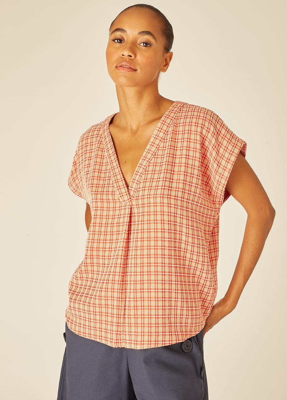 pepaloves SQUARES BLOUSE RED Solo queda un día