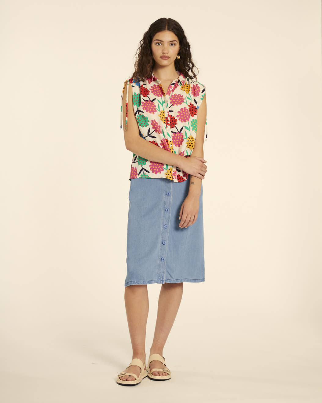 pepaloves CAMISA FRUNCIDA FLORES Limitado a 3 días