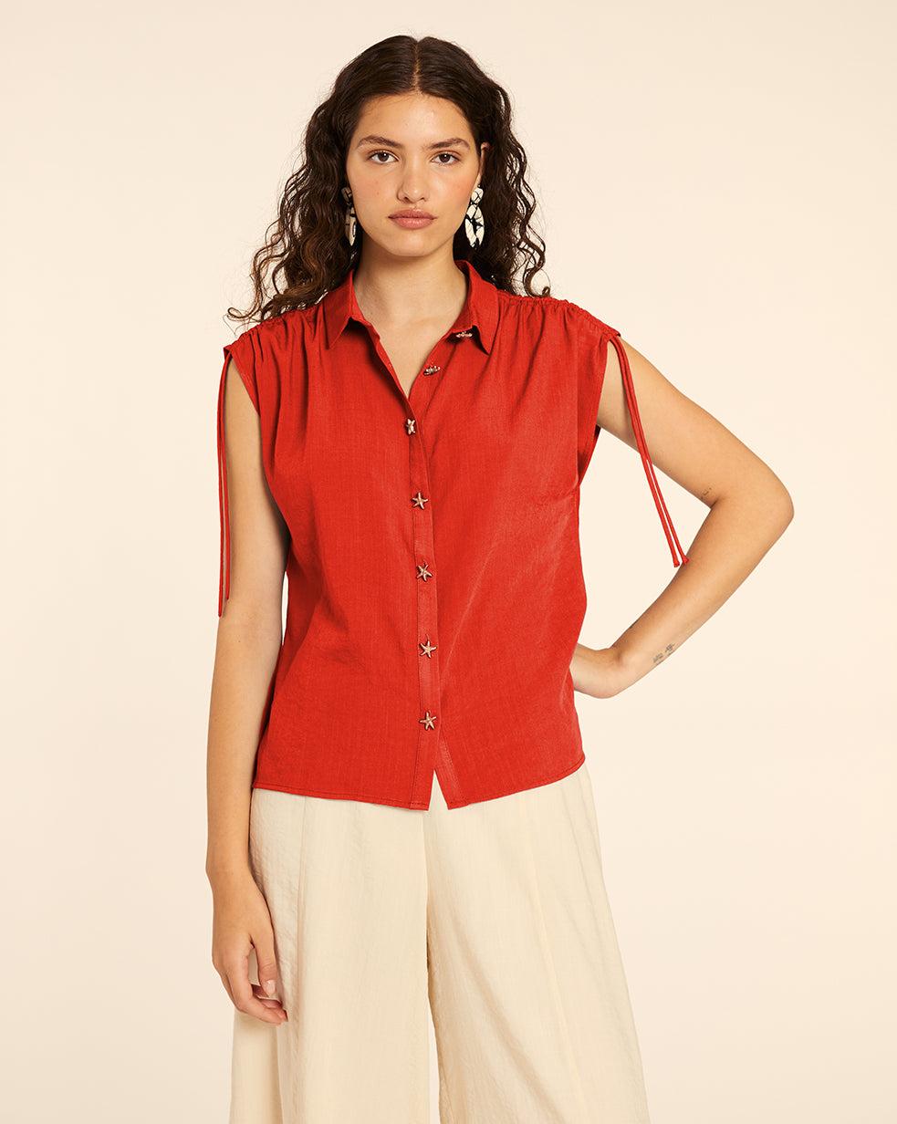 pepaloves CAMISA CON ESTRELLAS ROJO En oferta