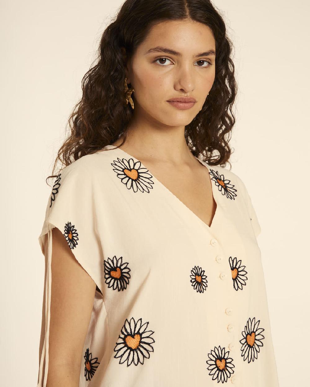 pepaloves CAMISA BORDADO MARGARITA Oferta exclusiva
