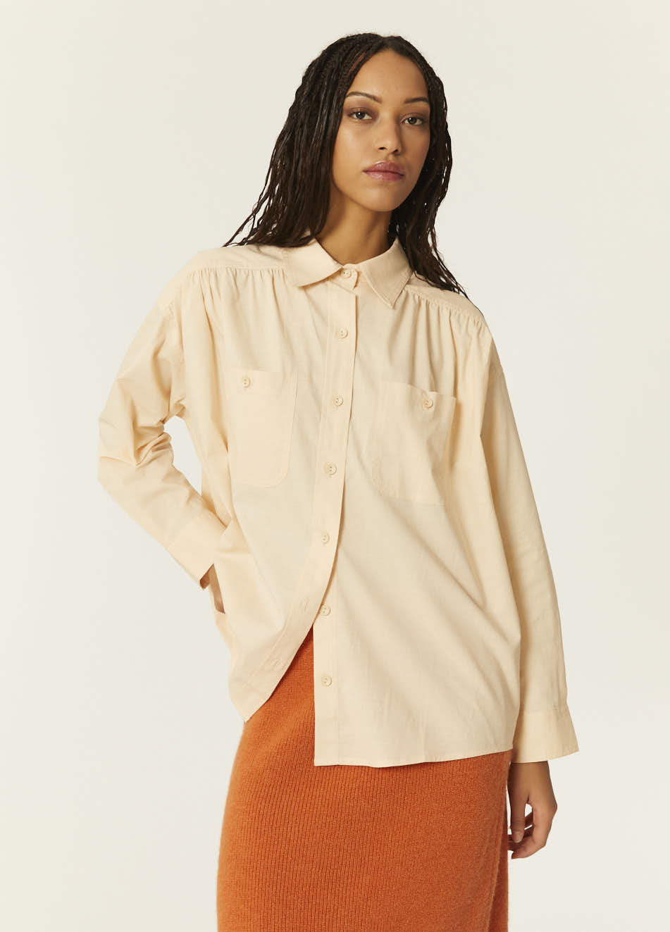 pepaloves CAMISA OVERSIZE BEIGE Devoluciones gratuitas