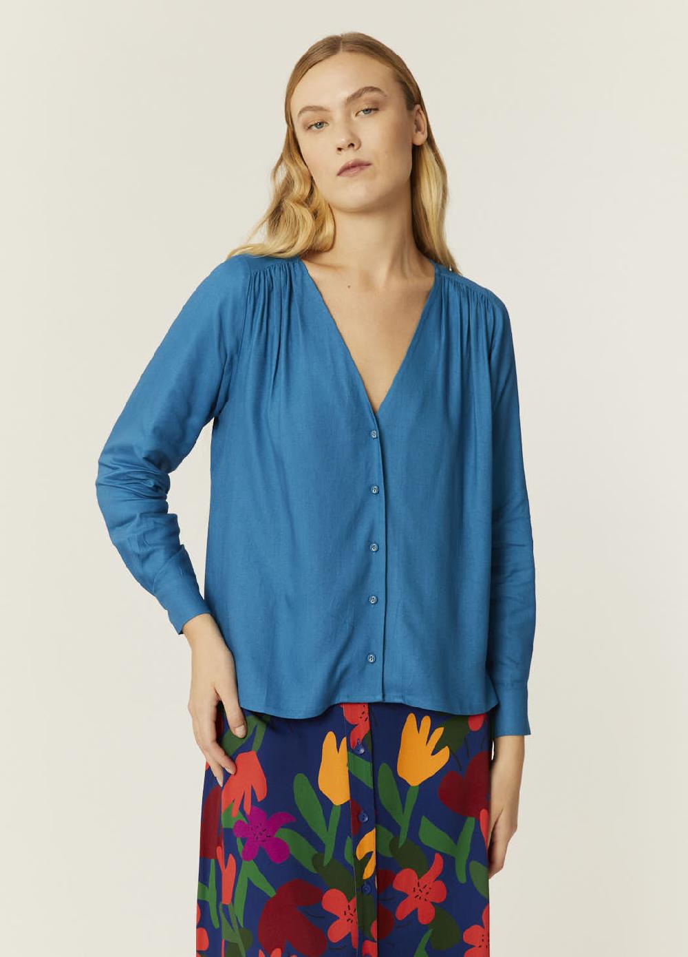 pepaloves BLUSA ECOVERO AZUL Rebajas de fábrica