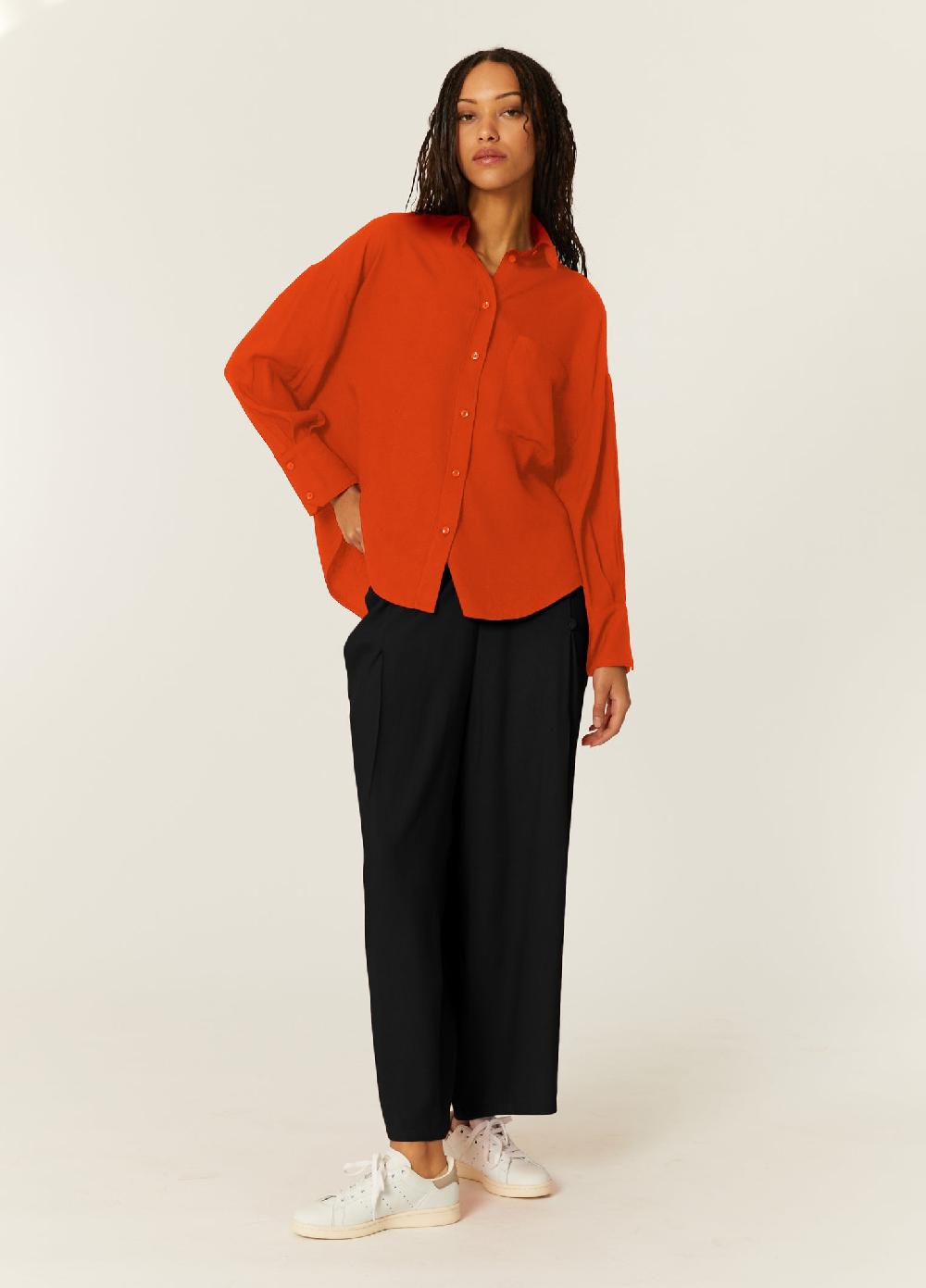 pepaloves CAMISA OVERSIZE ECOVERO ROJA Los más vendidos
