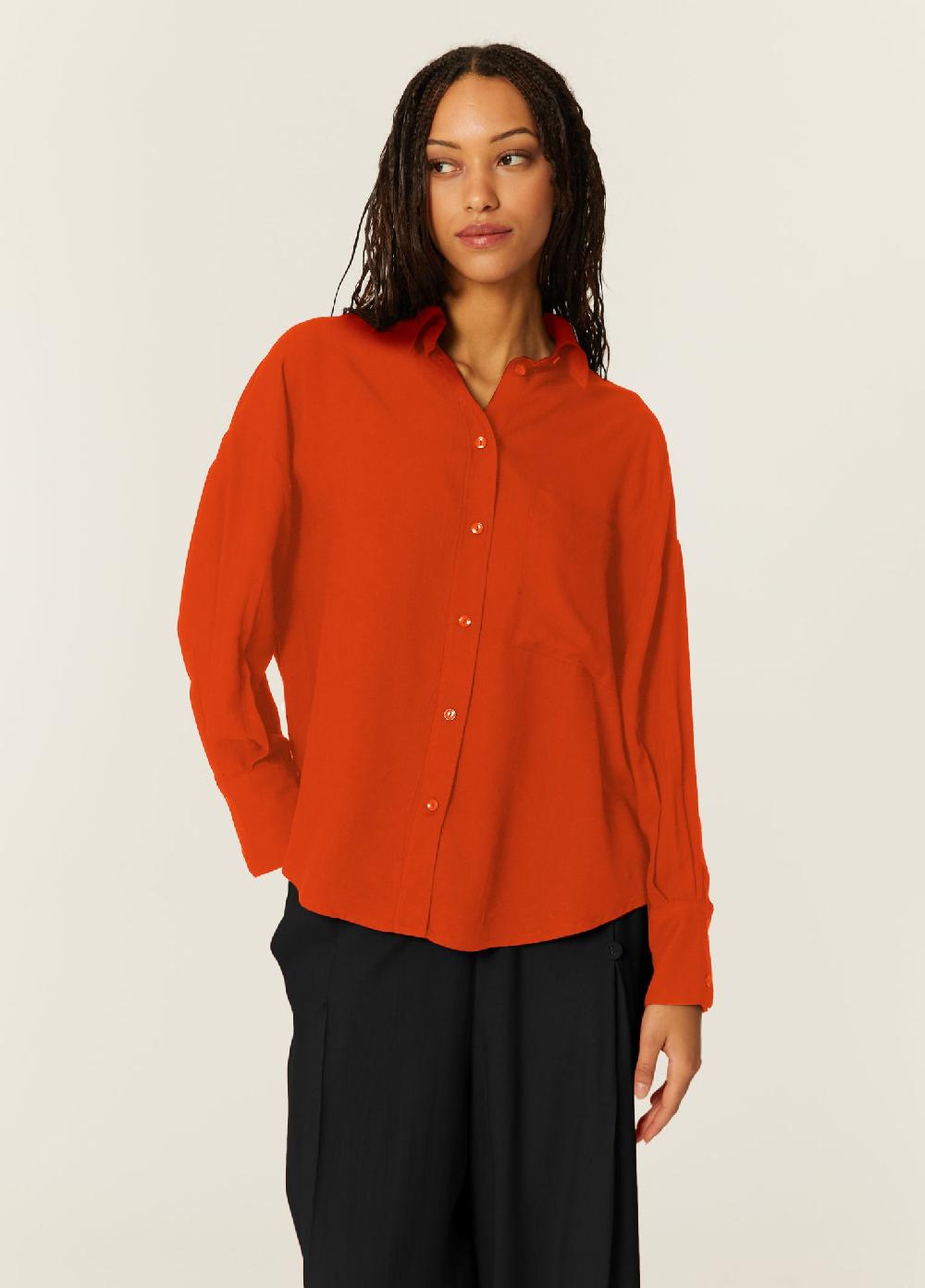 pepaloves CAMISA OVERSIZE ECOVERO ROJA Los más vendidos