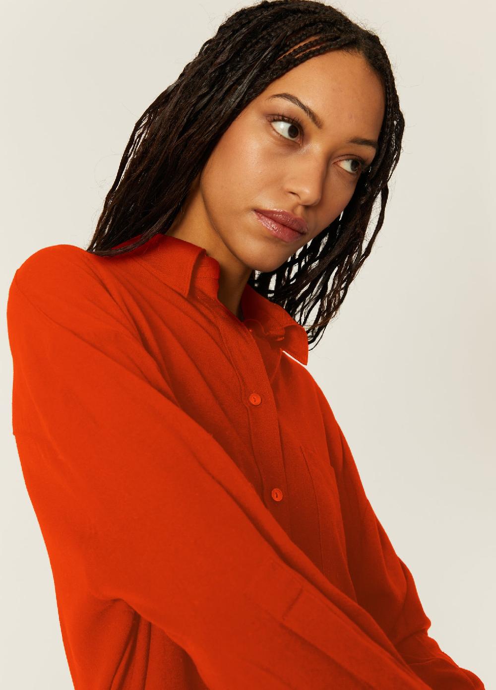 pepaloves CAMISA OVERSIZE ECOVERO ROJA Los más vendidos