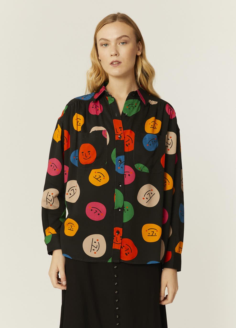 pepaloves CAMISA OVERSIZE FACES Mejor oferta