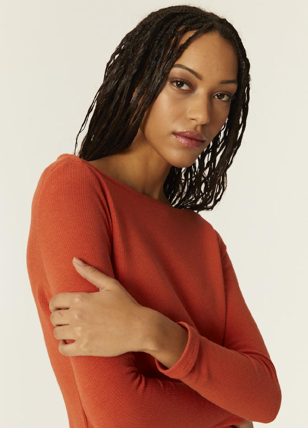pepaloves TOP CANALE CUELLO BARCA NARANJA Envío gratis