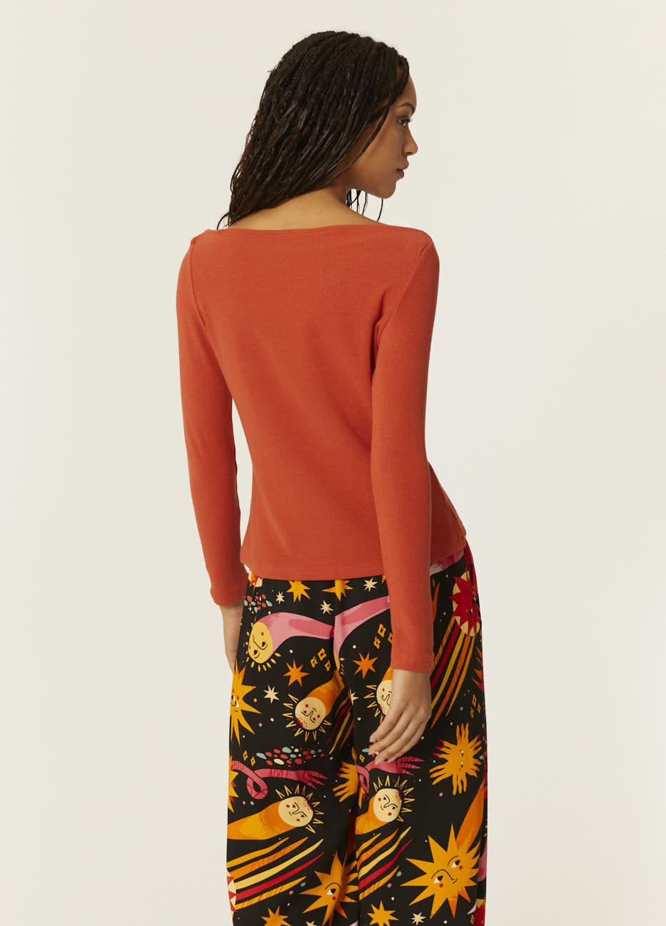 pepaloves TOP CANALE CUELLO BARCA NARANJA Envío gratis