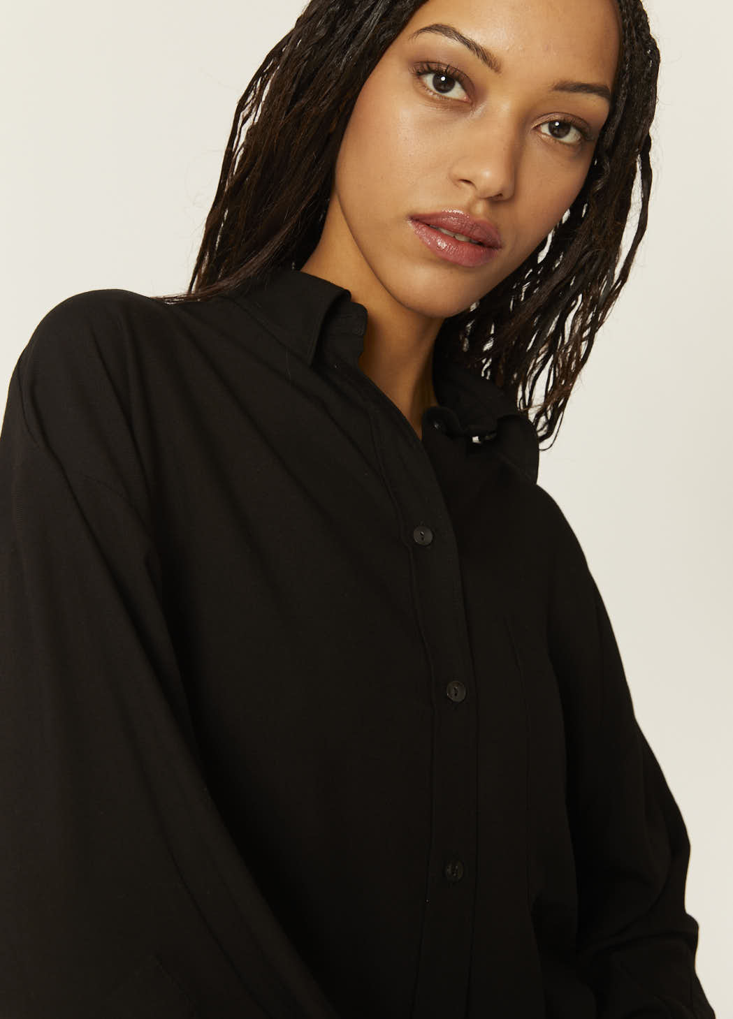 pepaloves CAMISA OVERSIZE ECOVERO NEGRA Oferta especial