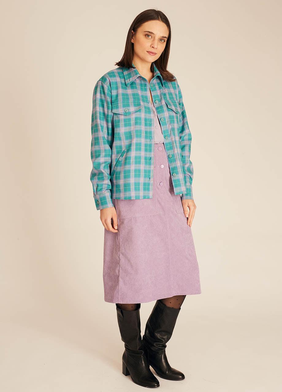 pepaloves SQUARES OVERSHIRT TURQUOISE Limitado a 3 días