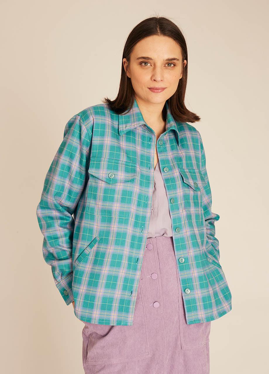 pepaloves SQUARES OVERSHIRT TURQUOISE Limitado a 3 días