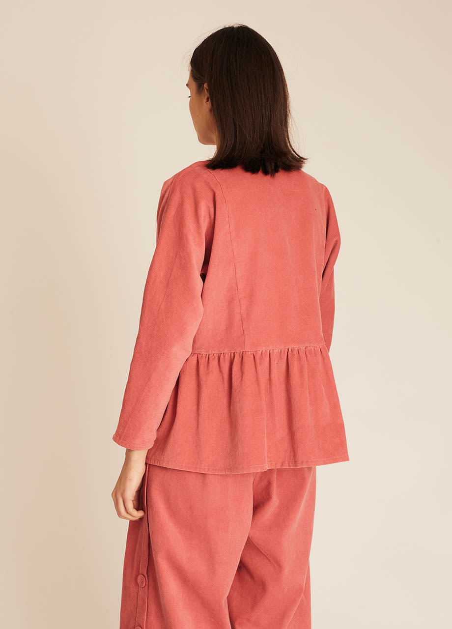 pepaloves THIN CORDUROY SHIRT PINK En oferta