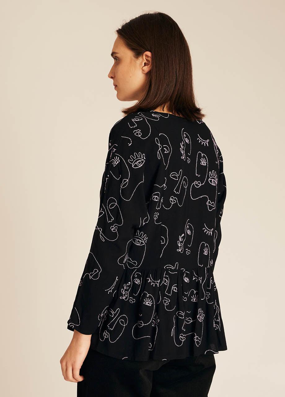 pepaloves FACES EMBROIDERY SHIRT Oferta exclusiva