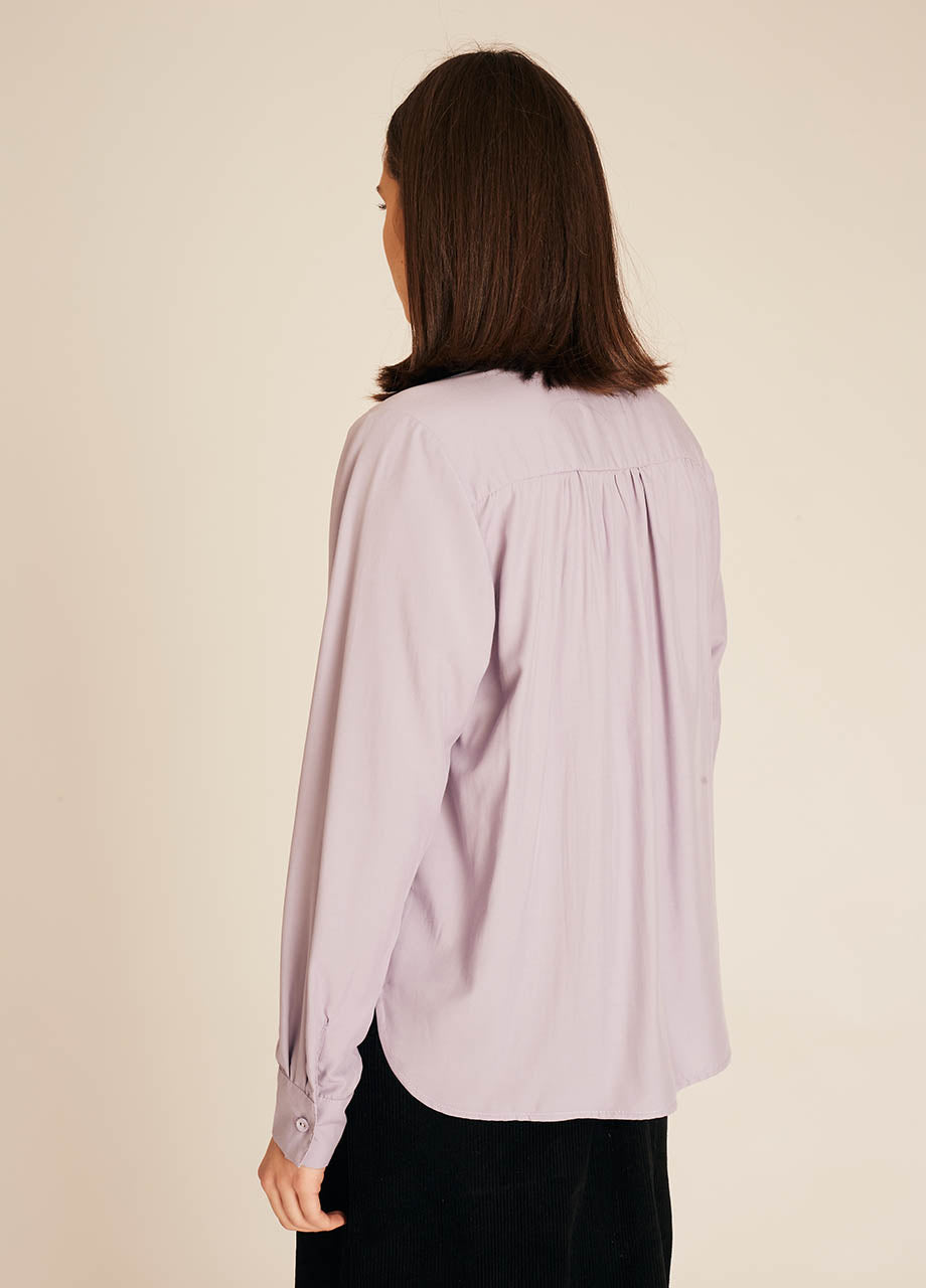 pepaloves VNECK SILKY SHIRT LILAC Ofertas de temporada