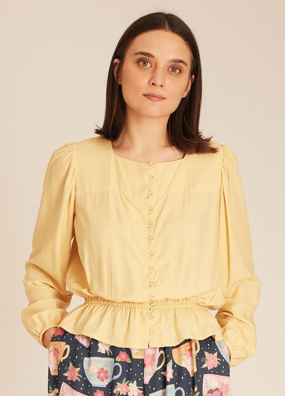 pepaloves FRIL SILKY SHIRT YELLOW Grandes ahorros